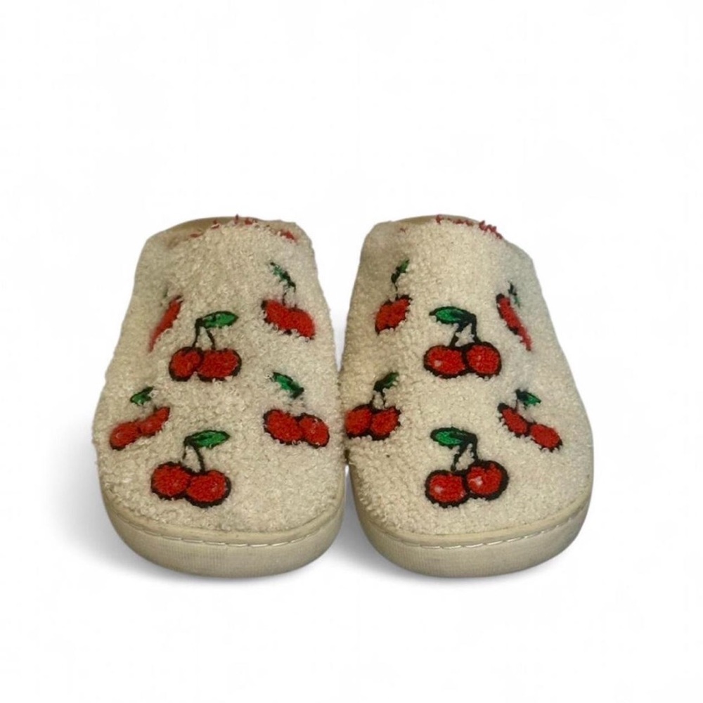 Cherry Patterned Slippers